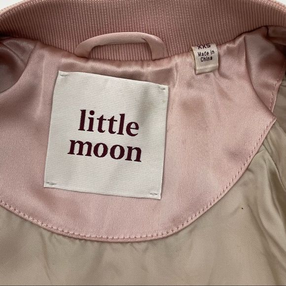 Aritzia Little Moon PINK Acanthella satin bomber jacket - Picture 9 of 13